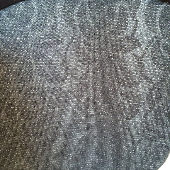 Harley Davidson Long Top Tunic Small Black Gray Silver 3\4 Sleeve Rhinestones - Picture 3 of 9